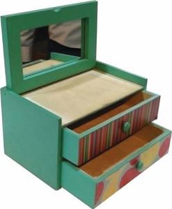 Cesta de regalo de madera MDF de atractivo Natural elegante cuadrado Ins diseño versátil almacenamiento grabado vida orgánica hecha a mano India bodas - Product Image 2