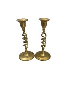 <b>Brass</b> <b>Candlesticks</b> Collection Antique Gift Idea Charming Curated <b>Brass</b> home festive hotel restaurant wedding table decoration - Product Image 1