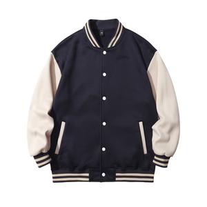 Chaqueta Universitaria Personalizada, Chaqueta Clásica Informal Holgada de Béisbol para Hombre, Estilo Americano, Elegante y Moderno - Product Image 1