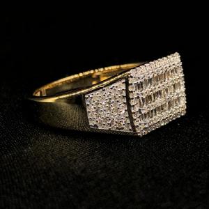 Bague personnalisée en or 10kt style Hip Hop, une bague de perfection, promesse et éternité - Product Image 3