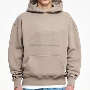 Sweat-shirt pour homme en coton lourd de qualité supérieure, surdimensionné, pull de luxe, impression en relief, broderies personnalisées, designs unis - Product Image 3