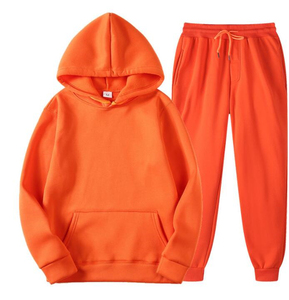 Survêtements pour hommes en polyester/coton, taille plus, décontractés, à capuche, couleur unie, sur mesure, logo personnalisé, faible MOQ, vente en ligne - Product Image 3