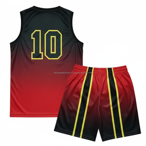 Ensemble de maillots de basket réfléchissants en polyester pour hommes et femmes, personnalisables, avec t-shirt et short, uniformes pas chers pour la vente en gros - Product Image 2