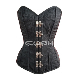 คอร์เซ็ททรงโบรเคดเสริมโครงเหล็กแบบโอเวอร์บัสต์  คอร์เซ็ทกระชับสัดส่วนสไตล์โกธิค แฟชั่นเสื้อท่อนบนกระชับรูปร่าง - Product Image 1