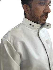 Protection robuste résistant à la chaleur résistant aux flammes en cuir fendu veste de soudage vêtements de travail pour le travail de soudeur - Product Image 3