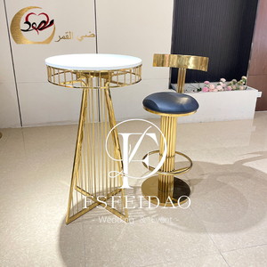 Sidixuan TA057 Modern Gold Metal <b>Bar</b> <b>Stool</b> with PU Leather Cushion Durable Adjustable Height for Home <b>Bar</b> Dining - Product Image 5