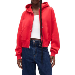 Sweat à capuche zippé vintage personnalisé en molleton 100 % coton, poids moyen, coupe classique, longueur classique, teint en fil, luxe OEM - Product Image 2