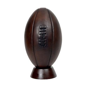Ballon de rugby vintage cousu à la main HRM - Léger, durable, en cuir artificiel/faux cuir pour les sports de plein air, prix de gros en Inde - Product Image 2