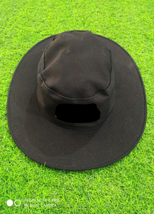 Gorra de árbitro de cricket de tamaño completo de tela de algodón de buena calidad de Color NEGRO HERMOSO Natural superventas con logotipo personalizado para hombres - Product Image 2