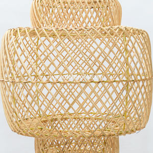 Stylish Eco-Friendly <b>Rattan</b> Hanging <b>Lamp</b> for Cozy Interior Design Available in Middle Sizes - Product Image 3
