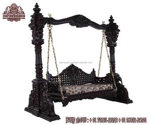 Buy Teak <b>Wood</b> Hand Carved <b>Swing</b> / Jhula Luxury Modern Hand Carved Teak <b>Wood</b> <b>Swing</b> Traditional Palki Style Jhoola Teak Jhula USA - Product Image 3