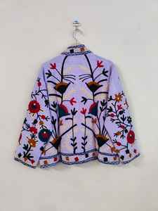 Veste Suzani en coton faite à la main, style bohème, broderie TNT colorée, manteau vintage tribal pour festival, vêtement d'extérieur, veste en coton Suzani - Product Image 6