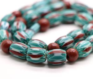 Lot en gros de perles de verre vintage Chevron & Prosser de qualité supérieure pour la fabrication de bijoux, perles en cristal au chalumeau - Product Image 2