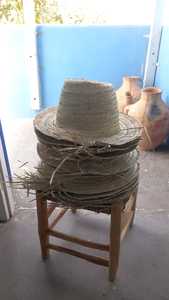 Sombrero de Paja Marroquí Hecho a Mano, Ala Ancha, Sombrero de Sol de Palma Natural, Sombrero Tradicional Bereber de Pescador y Campesino, Venta al por Mayor, OEM, Sombrero de Playa - Product Image 3