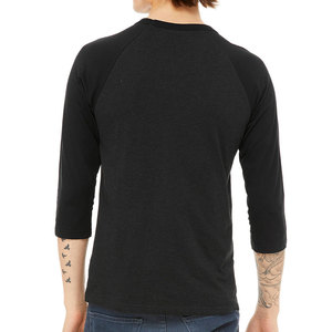 Camiseta de béisbol informal de manga larga con estampado de algodón 100% personalizado - Product Image 5