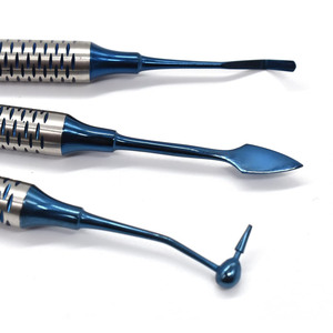 Juego de espátulas dentales de doble cabeza de 6 piezas, raspadores de resina antiadherentes de acero inoxidable para restauración dental profesional - Product Image 5