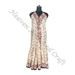 SD012 Saree / Sari / Shari Ropa india y paquistaní de la India Hippy Boho Último tradicional Cuello en V largo Sari vintage indio - Product Image 5