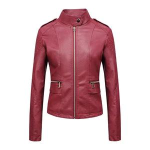 Venta caliente única de las mujeres y las niñas Oem diseño Logo chaqueta de cuero de las mujeres genuinas señoras - Product Image 4