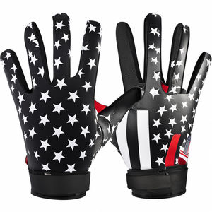 Gants de football américain en latex de qualité supérieure en gros, logo personnalisé imprimé, imperméables, écran tactile, super adhérents, personnalisés - Product Image 1