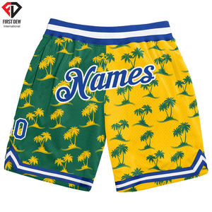 Pantalones cortos de baloncesto transpirables para hombre, fluorescente, Color sólido, liso, 100% poliéster, malla, alta calidad, talla grande - Product Image 2