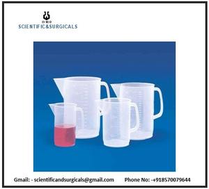 Jarras de medición con mango de polipropileno autoclavable, suministros educativos graduados resistentes a productos químicos - Product Image 3