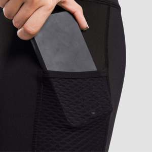 Leggings tricotés taille haute noirs Comfy Pro, décontractés, pour le sport, le fitness et le yoga, motif XL, en Spandex et Nylon de haute qualité - Product Image 6