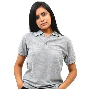 Camisetas de Algodón Orgánico para Niñas, Camisetas de Cuello Polo para Mujer, Corte Regular, Manga Corta, Color Sólido, Estilo Casual para Uso Diario - Product Image 1