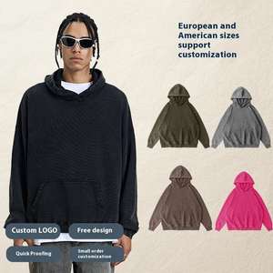 Nouveau sweat-shirt pour homme d'hiver, design personnalisé avec un plateau en corde, 100% coton molletonné, taille plus, style uni transfrontalier - Product Image 2