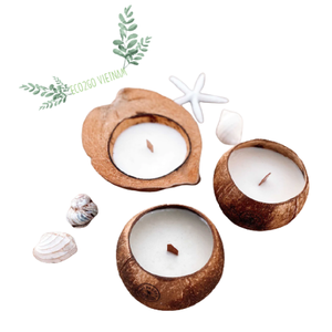 Velas perfumadas de cáscara de coco/Portavelas de cáscara de coco Respetuoso con el medio ambiente y de alta calidad de Eco2go Vietnam - Product Image 2