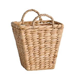 Water Hyacinth Tapered <b>Basket</b> with Loop <b>Handles</b> Handmade Storage <b>Basket</b> Wholesale eco-friendly Made in Vietnam - Product Image 1