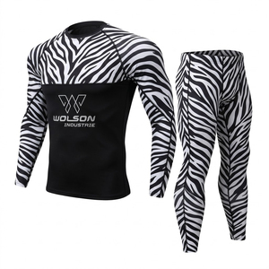 Men's <b>Animal</b> Print Mid Waist Compression Set Sportswear Quick Dry Fabric for Gym Training <b>Running</b> Fitness Workout Activities - Product Image 1