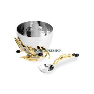 Tazón de Metal para servir para el hogar, mesa de comedor, boda, tazón dorado decorativo, centro de mesa moderno, frutero para encimera de cocina - Product Image 5