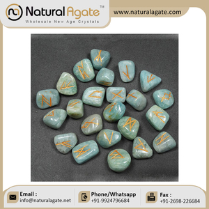 Juego de Runas de cristal Rodonita al por mayor, piedra de energía Wicca Natural para adivinación e intuición, meditación Reiki en protección Sto - Product Image 3