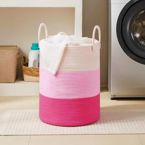 Cesta de almacenamiento ecológica de jacinto de agua tejida de Vietnam personalizada, manijas plegables OEM ODM, papelera multiusos moderna para ropa - Product Image 5