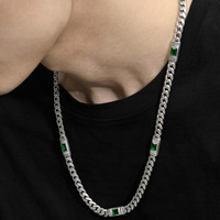 Nouveau collier pendentif noir avec motif herbe Tang, accessoire chaîne à maillons rétro tendance personnalisé, cadeau unisexe pour style hip-hop