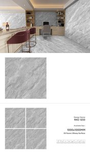 Carreaux en porcelaine finition brillante 1000x1000 | Carreaux de sol muraux grand format de qualité supérieure 100x100 | Collection d'exportation durable et élégante - Product Image 3