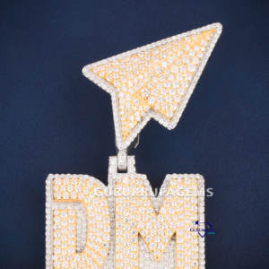 จี้เพชรโมอิสสีเงินแท้925ฮิปฮอปประดับเพชรที่มีความใสระดับ VVS สำหรับผู้ชายหรือผู้หญิง - Product Image 2