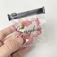 Pochette zippée en PVC anti-ternissement pour bijoux, avec logo personnalisé, emballage épaissi en PVC pour petites entreprises, emballage cadeau pour bijoux