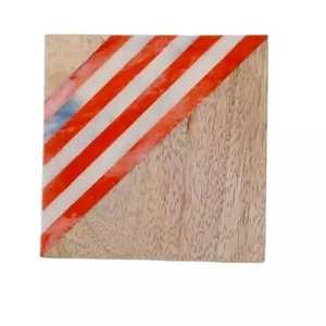 Sous-verre en bois naturel classique personnalisé de qualité supérieure, écologique, pour la maison, le bureau, la cuisine - Product Image 1