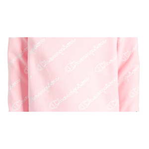 Felpa con Cappuccio Rosa da Ragazza Champion con Stampa Scritta, Stile Casual per Autunno e Inverno, Taglia Media - Product Image 3