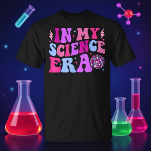 T-shirt In My Science Era pour adultes, unisexe, manches courtes, col rond, impression numérique, retour à l'école, remise des diplômes - Product Image 3
