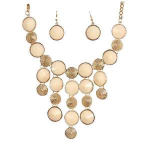 Beadside White Stone Fashion Jewelry Set 1103038 Collier et boucles d'oreilles - Product Image 1