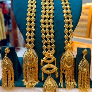 2024 Best Buy Ready 24K chapado en oro Estilo Vintage conjunto de joyería de moda fabricante indio inspirado Comoras Mayotte-cobre rápido - Product Image 1