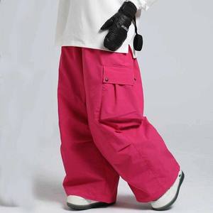 Pantalones Deportivos Holgados de Cintura Media Elástica para Mujer, de Algodón Térmico, Ajuste Holgado, Pierna Ancha, Ecológicos, Resistentes al Viento y Transpirables - Product Image 5