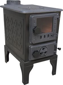 Mini Estufa de Leña Compacta de Aluminio Fundido para Villa con Puerta de Vidrio - Product Image 2