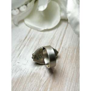 Anillo Ajustable de Moda Zachariah David Evans con Incrustaciones de Turquesa en Plata de Ley y Engaste de Bisel en Oro de 18K, Regalo para Cualquier Ocasión, en Acero Inoxidable - Product Image 4