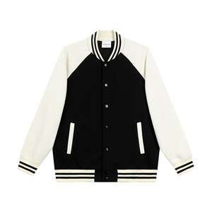 2024 OEM High Quality Men's College Baseball Letterman Varsity <b>Jacket</b> Custom Chenille Embroidery Leather Sleeves 100% Cotton - Product Image 5