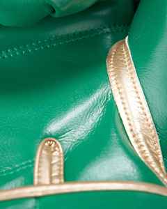 Guantes de boxeo con mosca profesionales MMA de tendencia superior de Color verde de cuero de vaca genuino hechos a medida de calidad superior - Product Image 5