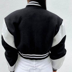 OEM personalizado de alta calidad de los hombres Varsity College, béisbol, chaqueta para los hombres Parche recortado para las mujeres - Product Image 4