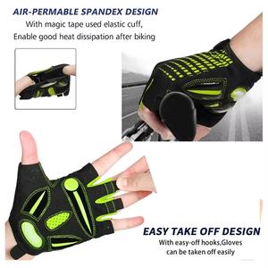 Gants de vélo antidérapants de qualité supérieure à demi-doigts pour hommes et femmes, équipement de sport respirant pour hommes et femmes - Product Image 2